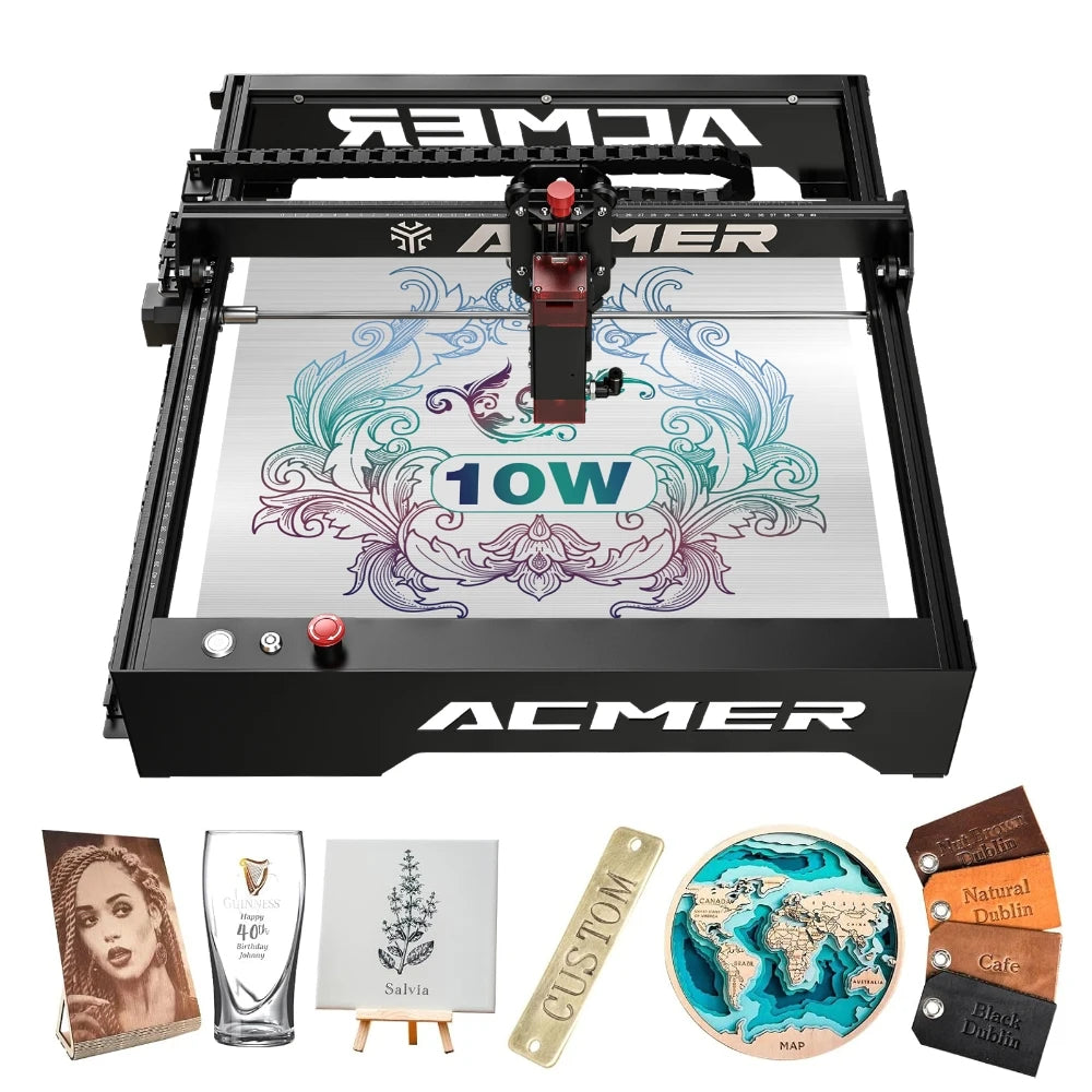 Powerful Laser Engraving Machine 10W, Wi-fi APP, Control Laser Engraving & Cutting Machine