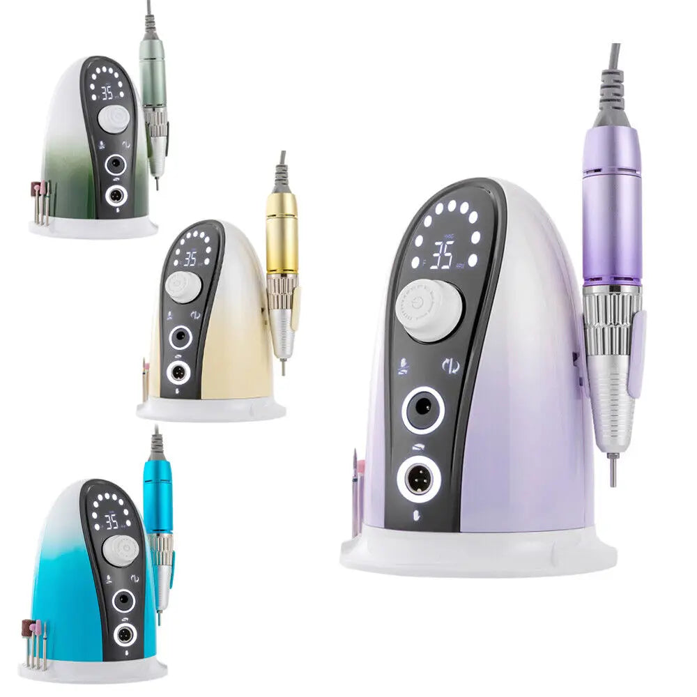 Electric Nail File 35000rpm with LCD Display for Grinding, Shaping & Polishing Hand & Foot Nails