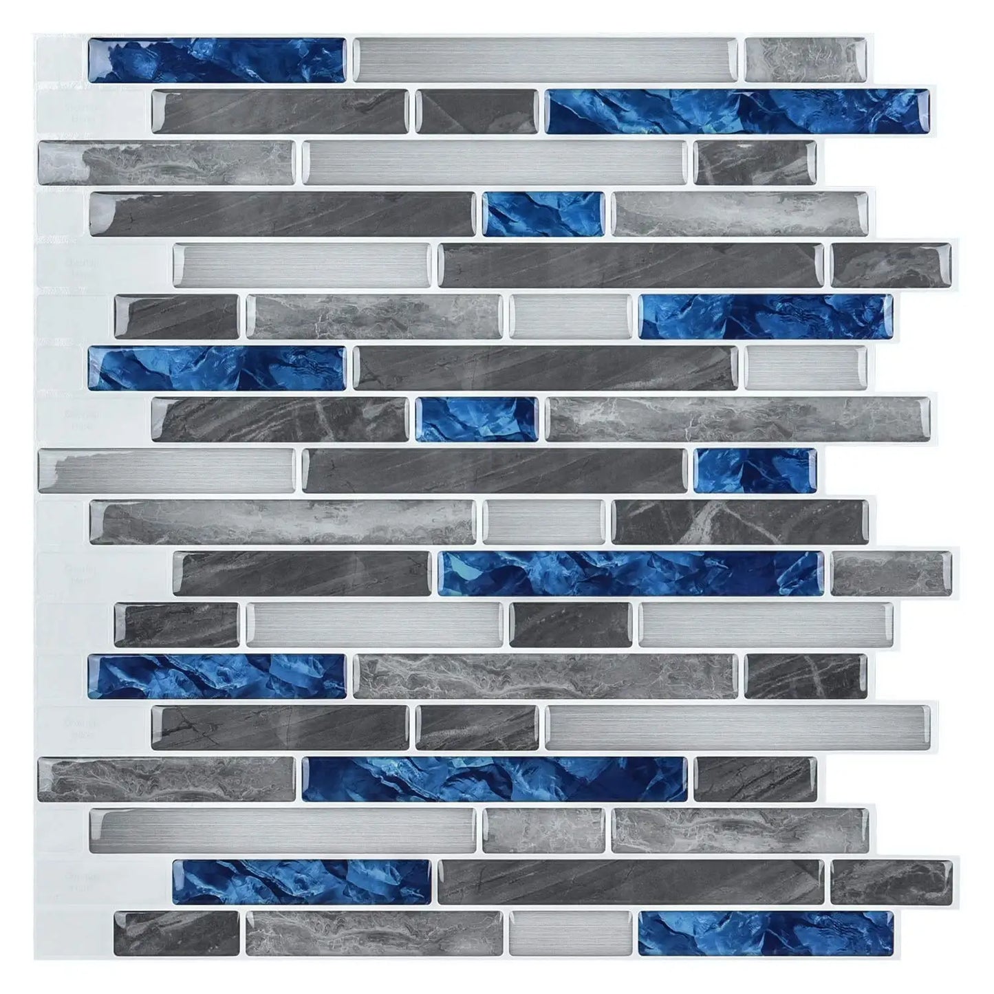 Peel & Stick 3D Wall Tiles, 11.8"x11.8", 10pcs, for Bathroom & Kitchen Backsplashes