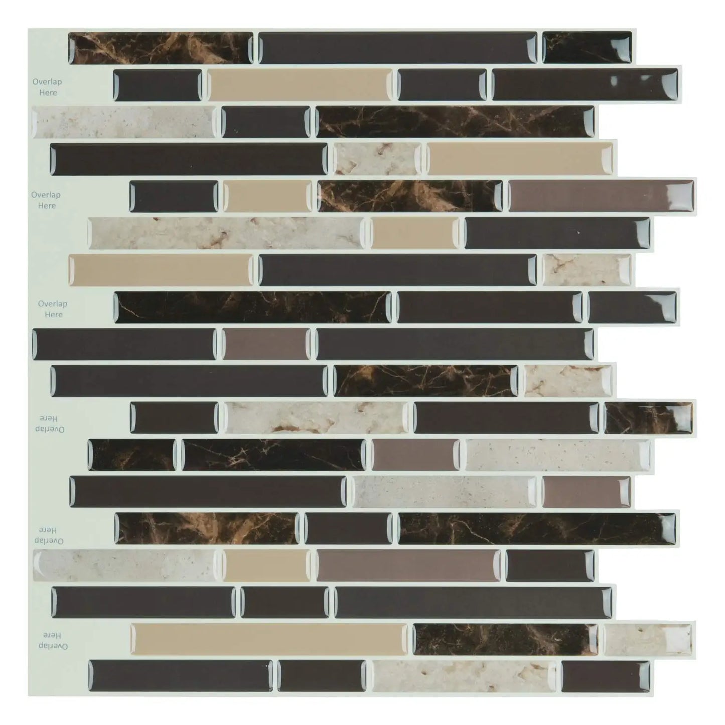 Peel & Stick 3D Wall Tiles, 11.8"x11.8", 1, 6 & 10pcs, for Bathroom & Kitchen Backsplashes