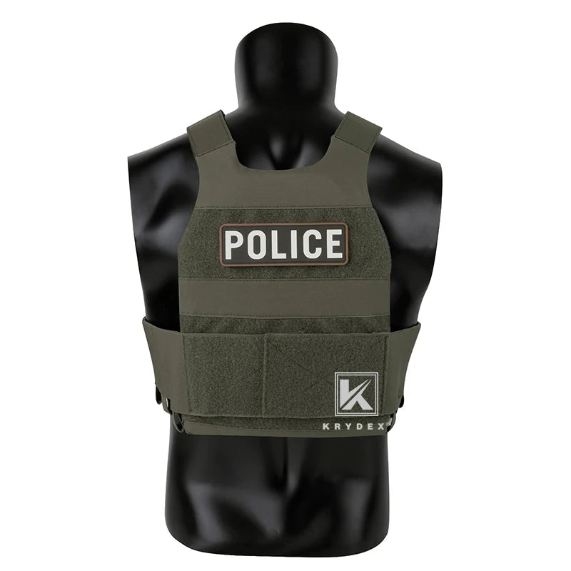 Low Vis Slick Plate Carrier Tactical Vest With Elastic Cummerbund