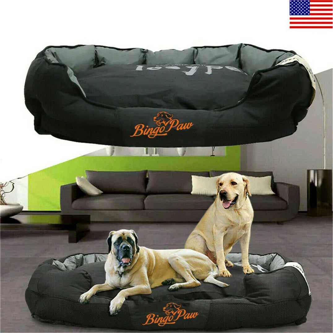 Waterproof Orthopedic Dog Sofa Bed with Basket Pillow, Washable, 3 Sizes for Larger Dogs