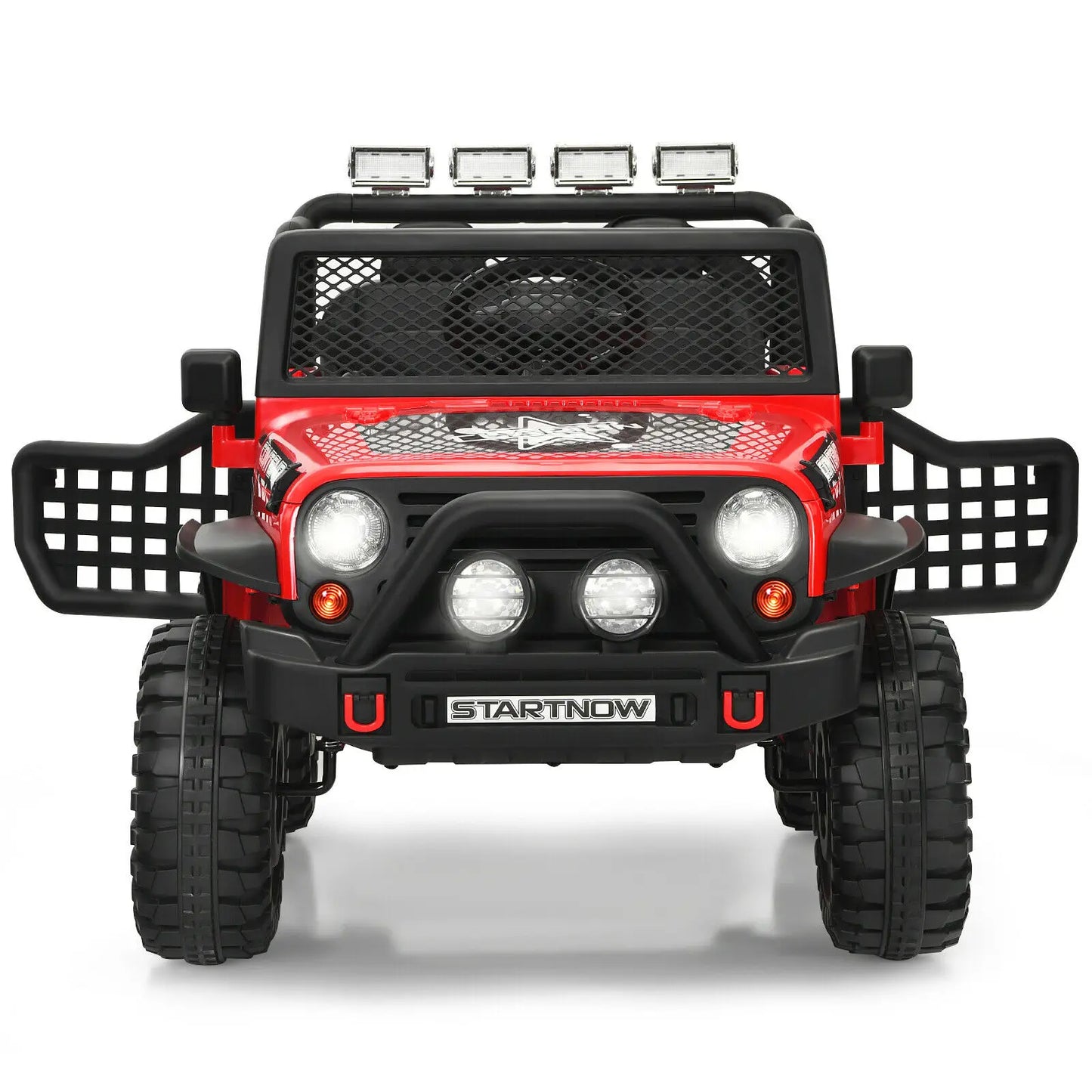 Offroad Jeep Style Electric 12v Kids Ride On with Remote Control, Accelerator Pedal, Media Center, 2 Forward Speeds & Reverse