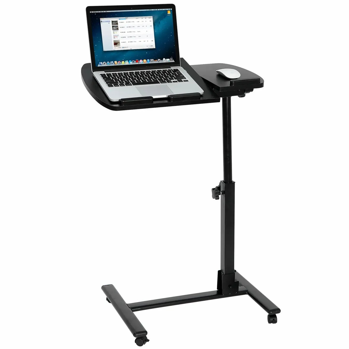 Rolling Laptop Stand with Adjustable Height, 360° Rotation & 180° Tilt Tray, 4 Style Choices