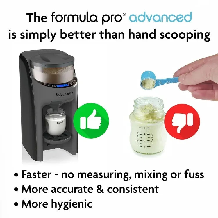 Advanced Formula Dispenser Machine with Removable Dishwasher Safe Water Tank & 3 Temp Settings, Automatically Mixes a Warm Formula Bottle