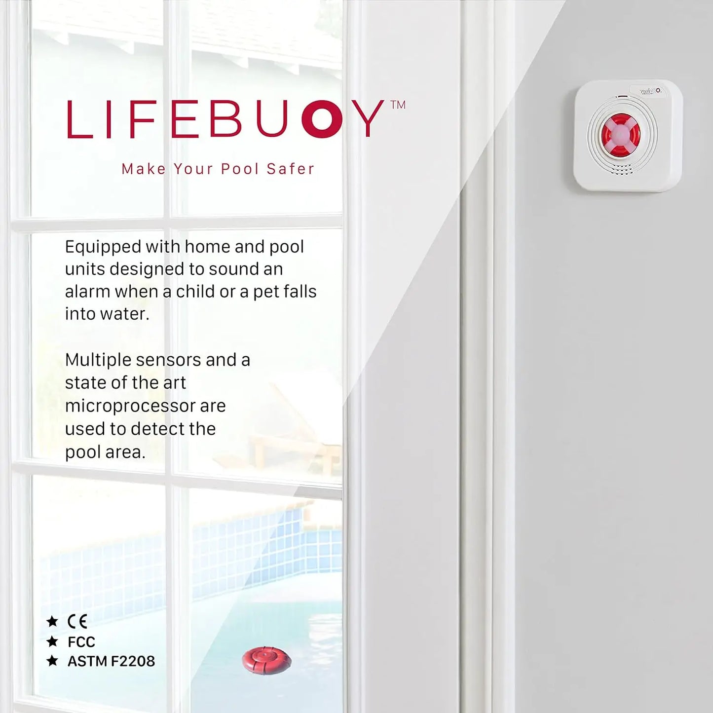 Smart Pool Alarm System - Pool Motion Sensor with State of the Art Technology, Application Controlled