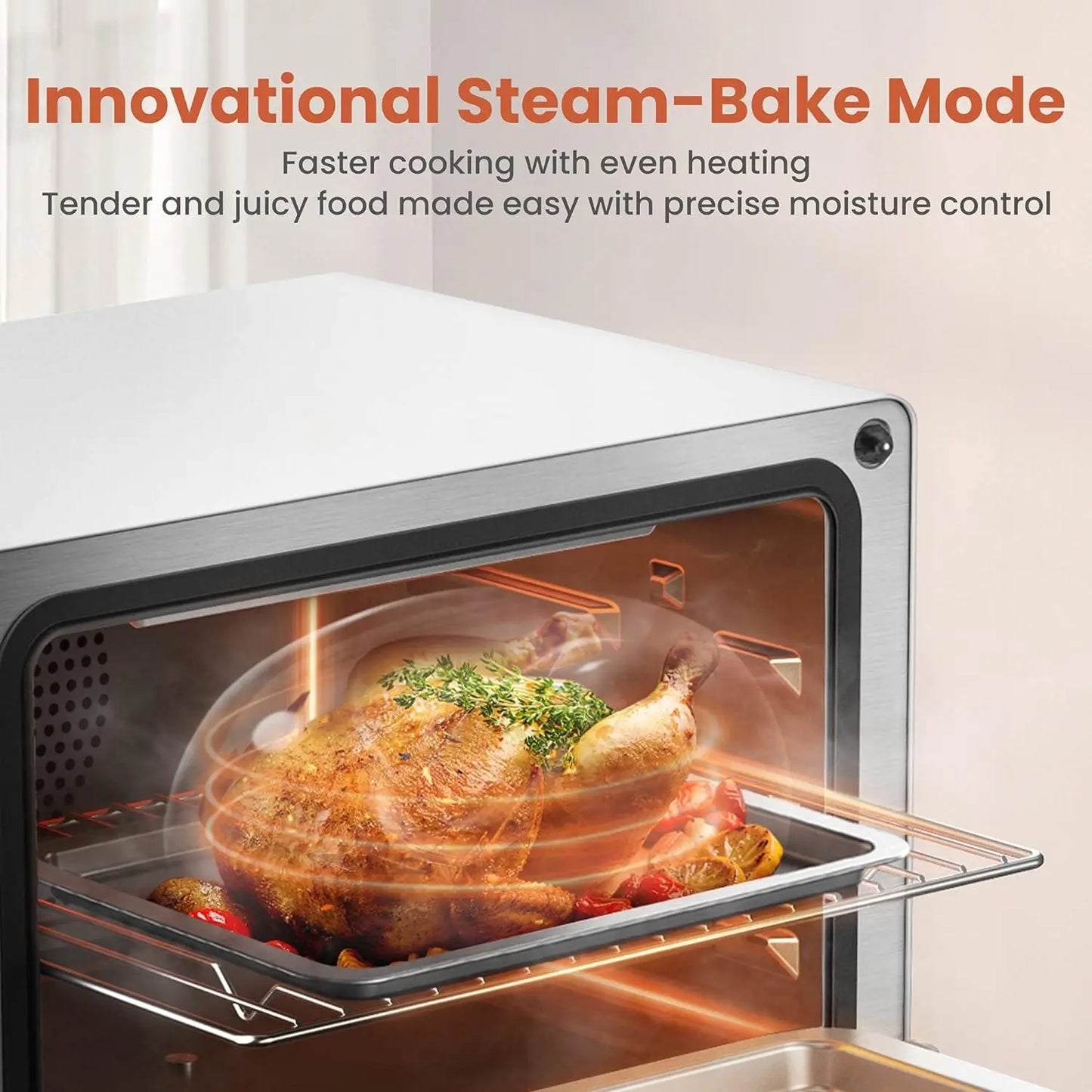 Multifunctional Combi-Oven with 40 Preset Cooking Menus, Innovational Steam- Bake Mode &  Steam Self-Clean System