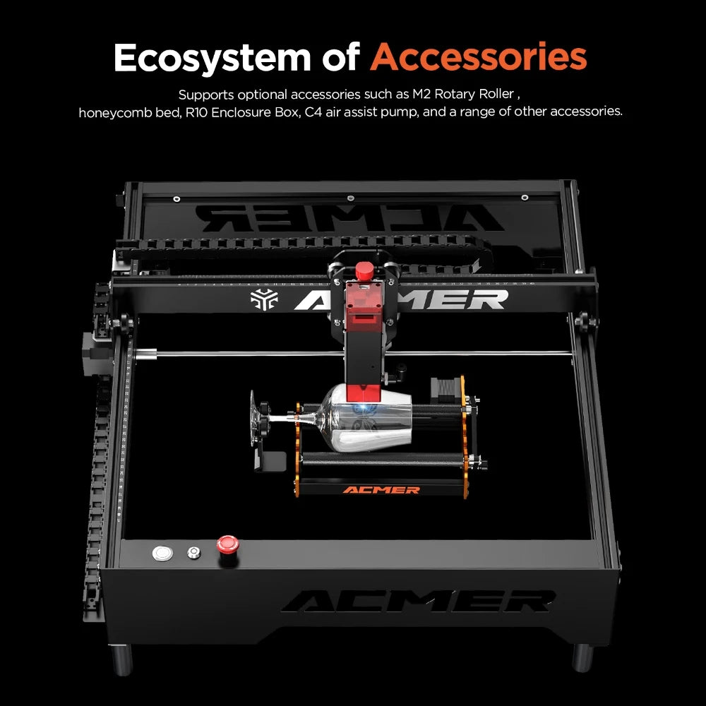 Powerful Laser Engraving Machine 10W, Wi-fi APP, Control Laser Engraving & Cutting Machine