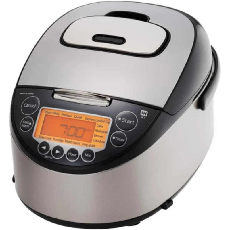 Electric Rice Cooker with 12 Cooking Settings, Multi Functional Induction Heating, 3-layer Metal Inner Pot with Ceramic Coating