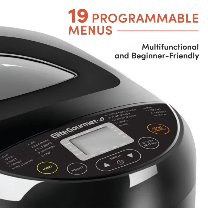 Bread Maker Machine, Programmable, 19 Preset Functions