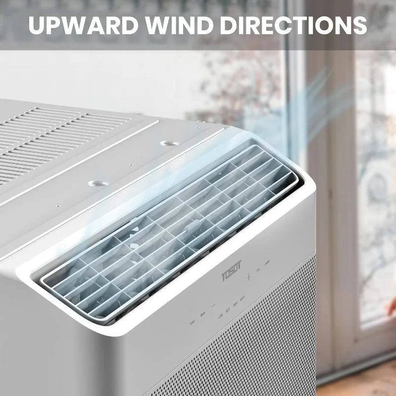 Window Air Conditioner 8,000 BTU, Window Mounting, Quiet Operation, Adjustable Air Louvers & Remote Control