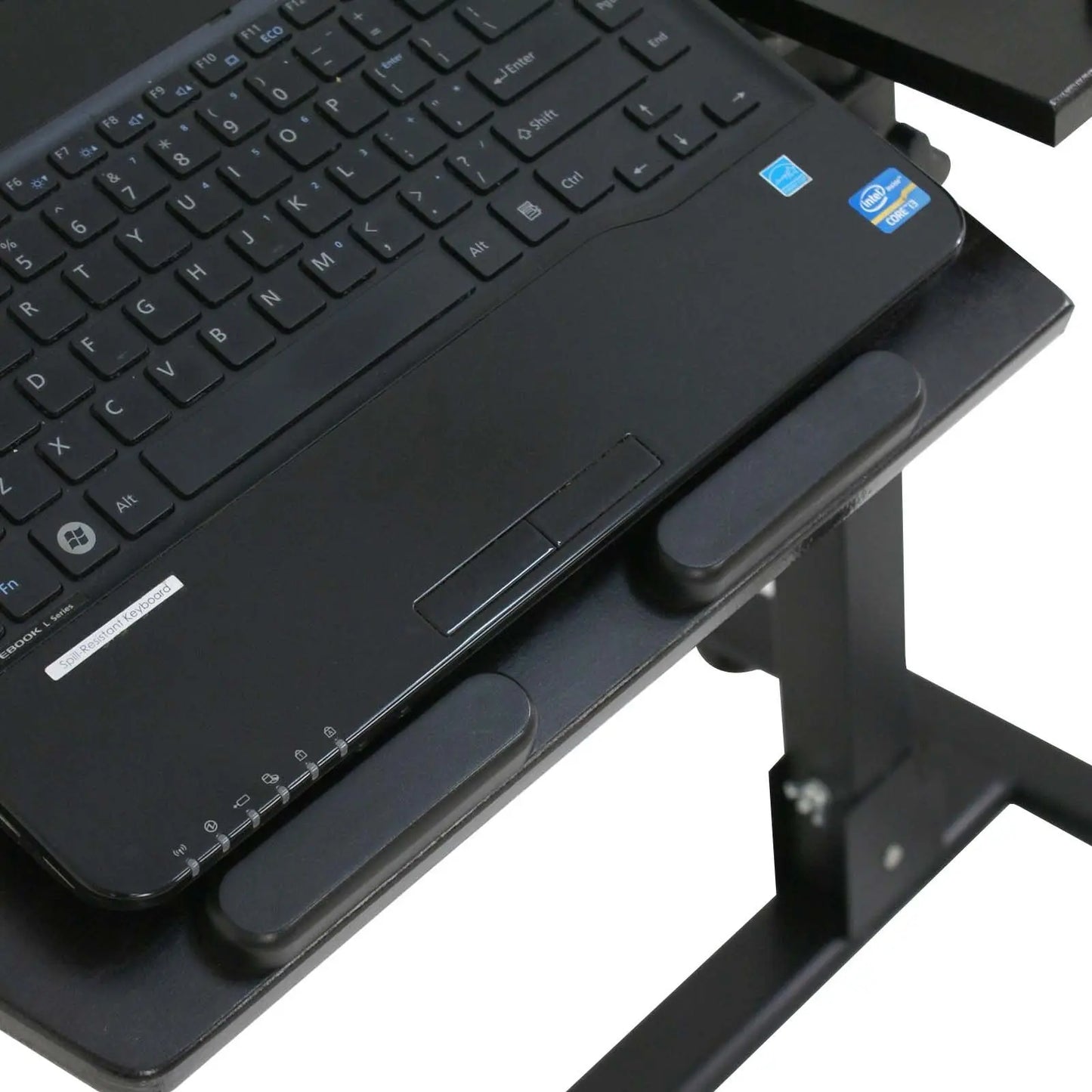 Rolling Laptop Stand with Adjustable Height, 360° Rotation & Tilt Tray