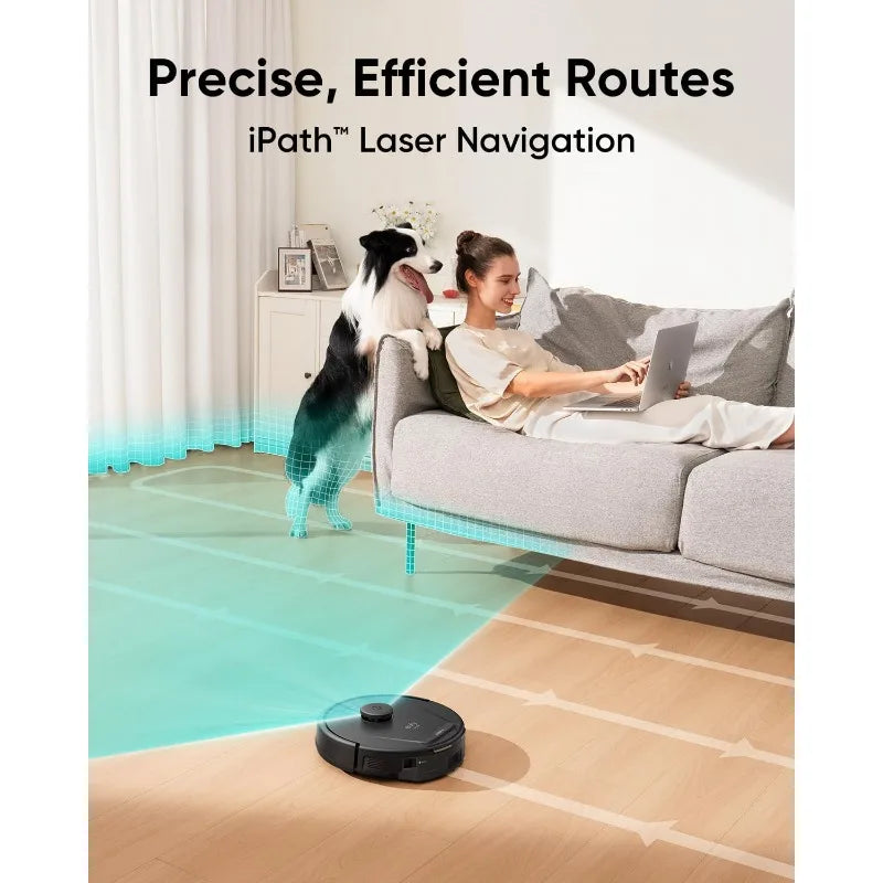 Robot Vacuum with Self Empty Station, Hair Detangling Technology, 5,000 Pa Suction