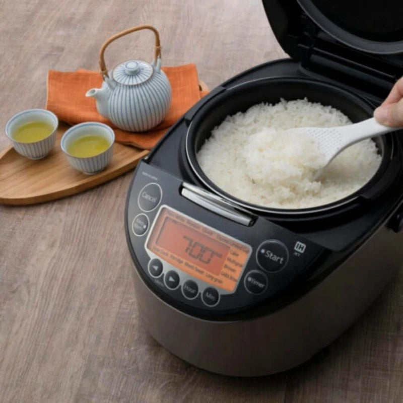 Electric Rice Cooker with 12 Cooking Settings, Multi Functional Induction Heating, 3-layer Metal Inner Pot with Ceramic Coating