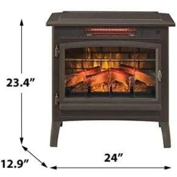 Duraflame Electric Infrared Quartz Fireplace Stove with 3D Flame Effect