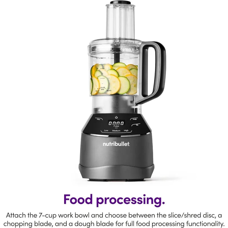 Triple Prep System 1500W, Blend Full-Size, Blend Single-Serve or Food Process, BPA-Free & Dishwasher-Safe