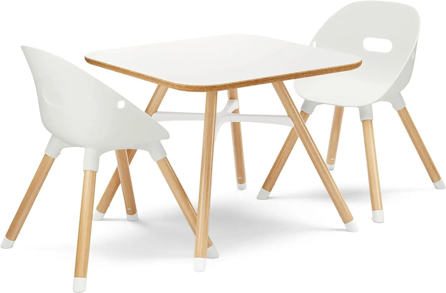 The Play Kit, Kids Table & Chair Set, Made with Sustainably Sourced Beech Wood, Non-Toxic Bucket Seats & No-Slip, Scuff-Free Legs