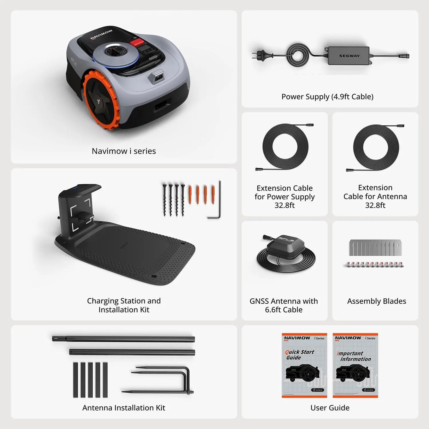 Robot Lawn Mower Perimeter, RTK+Vision, AI-Assisted Mapping, Mows up to 1/8 Acre