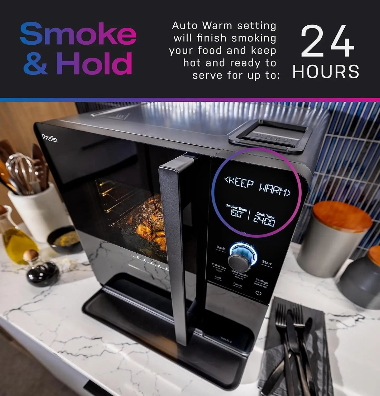 Smart Indoor Electric Smoker with Active Smoke Filtration, Precision Smoke Control, 5 Smoke Settings & Wi-Fi Connected