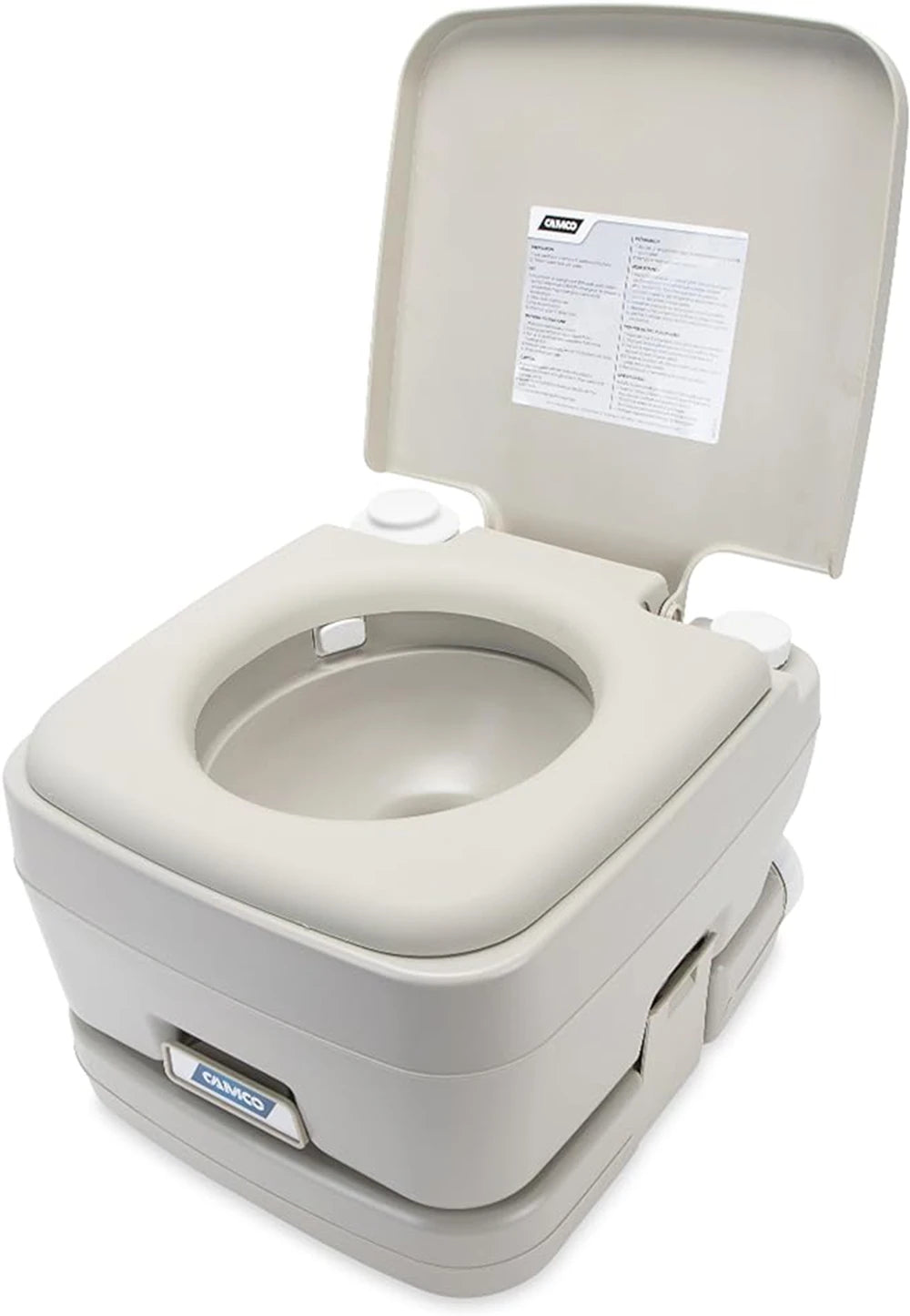 Portable Travel Toilet, Bellow-Type Flush & Pull Slide Valve, Sealing Slide Valve to Lock-in Odors, Detachable 2.6-Gallon Holding Tank