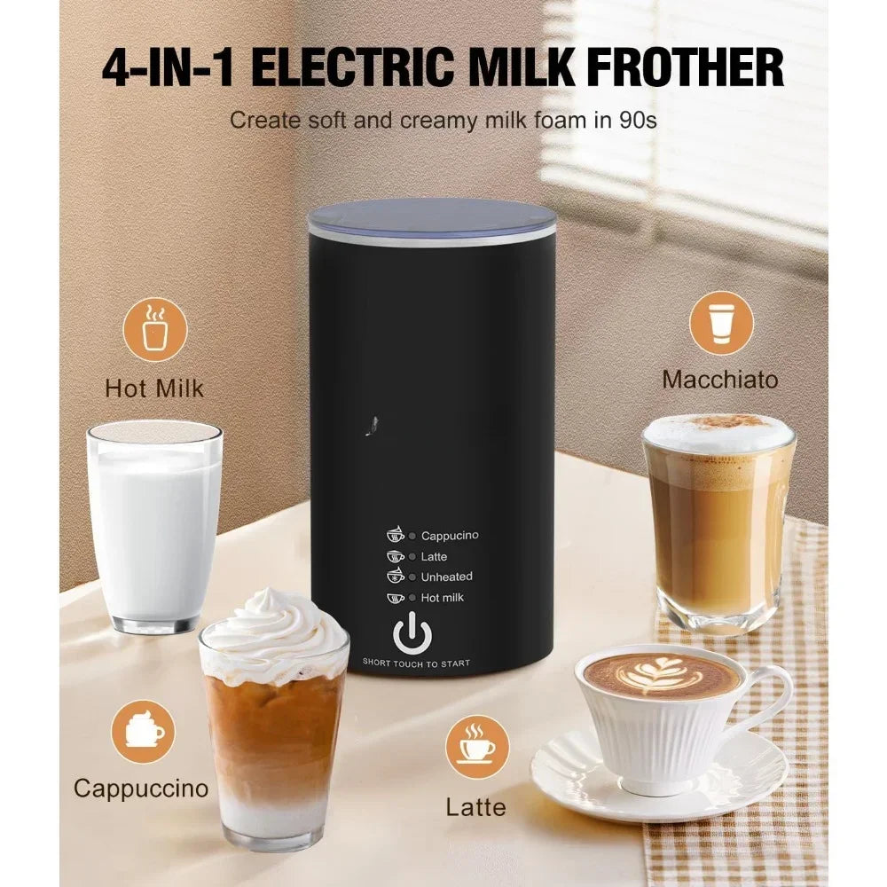 Coffee Maker Single Serve for K Cup & Ground Coffees with Milk Frother, 6 to 14 oz. Brew Sizes, Removable Water Reservoir & Removable Drip Tray