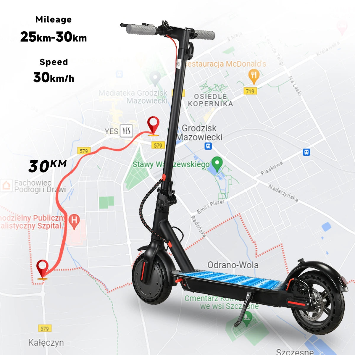 Electric Kick Scooter with 3 Speeds