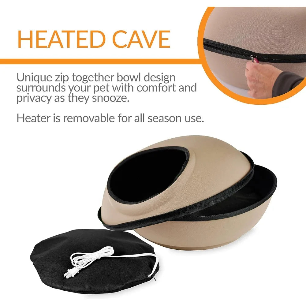 Cat & Dog Dream Pod Heated Bed, Removable & Washable Cushion