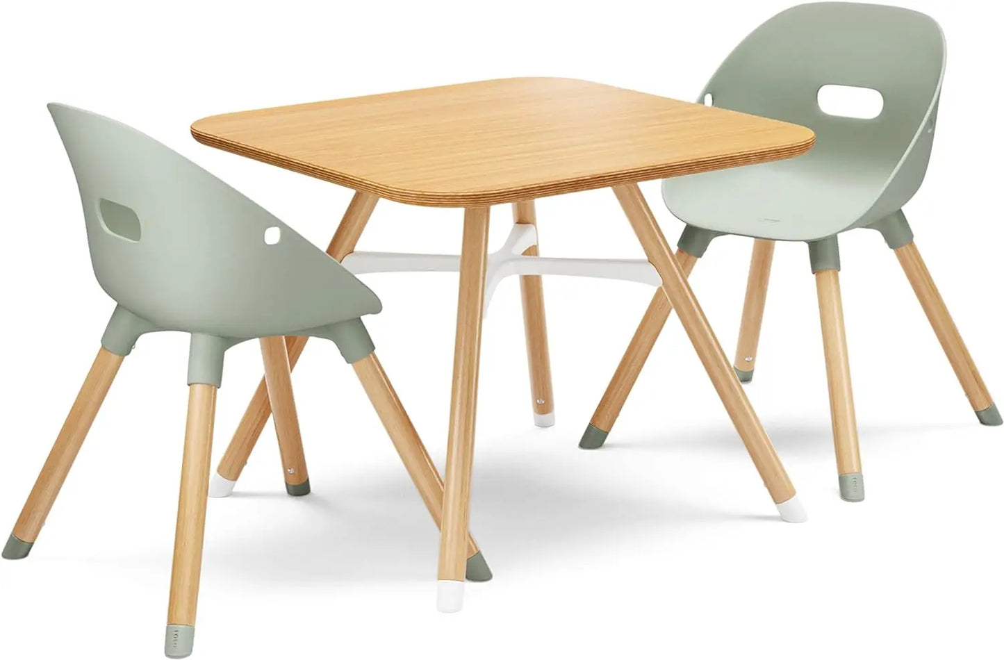 The Play Kit, Kids Table & Chair Set, Made with Sustainably Sourced Beech Wood, Non-Toxic Bucket Seats & No-Slip, Scuff-Free Legs