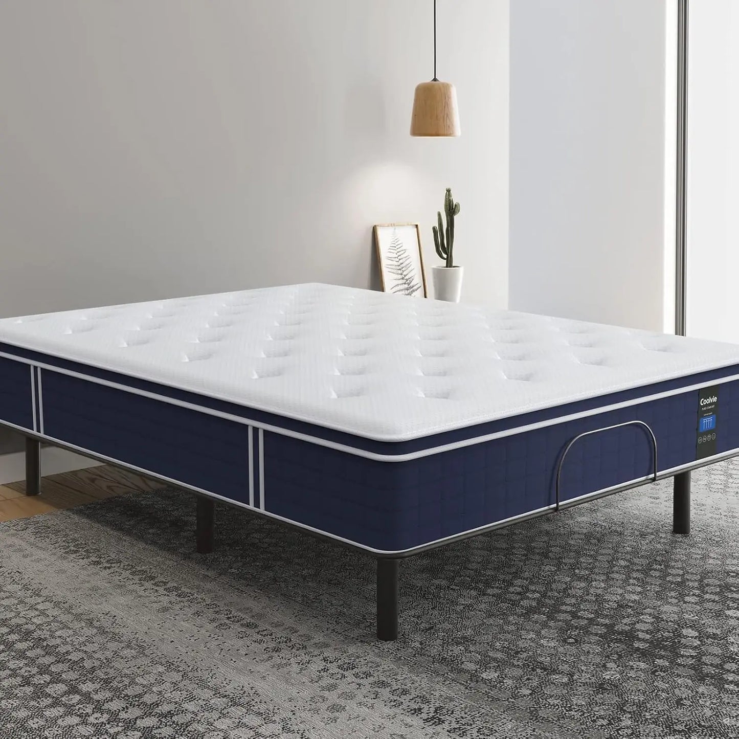 Hybrid 12" XL Twin Mattress in a Box, Medium Firm Feel, 3 Layer Premium Foam with Pocket Springs for Pressure Relieving