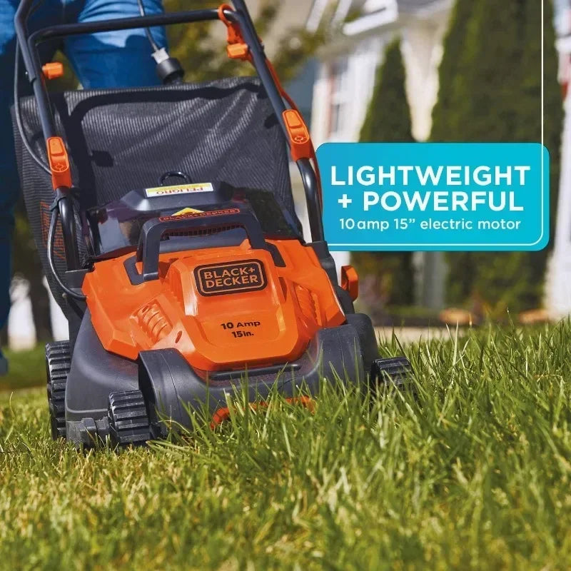 Electric Lawn Mower 15", 10 Amp, Corded, Push Button Start