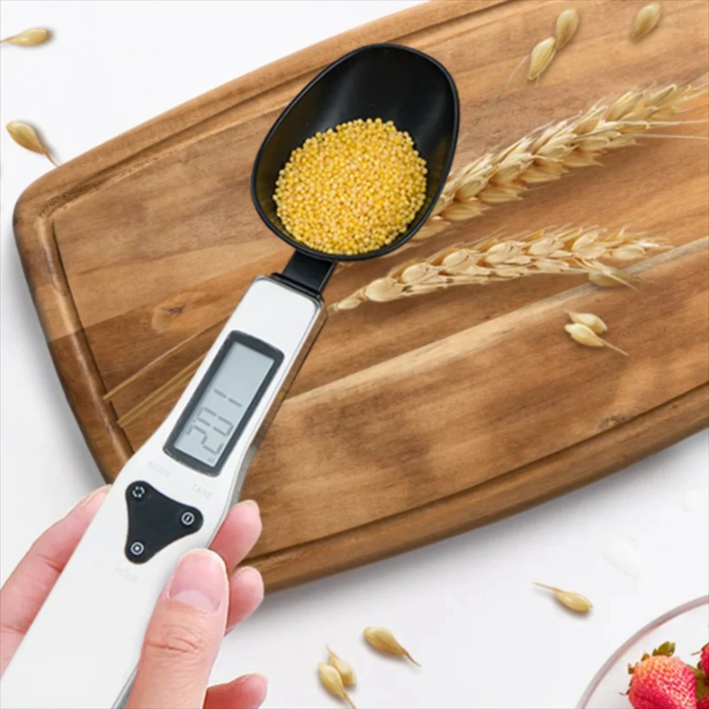 Portable LCD Digital Kitchen Scale Measuring Spoon with 500 Gram Capacity, 0.1 Gram Resolution & 4 Weighing Modes