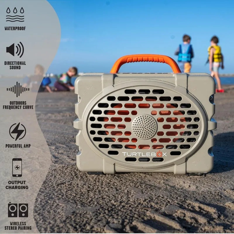 Portable Indoor/Outdoor Speaker, Bluetooth 5.0, Rugged, IP67 Waterproof, Impact Resistant & Dustproof, Plays to 120db Distortion-Free