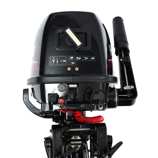 Outboard Boat Motor with Water Cooling, 6hp 2-Stroke, Low Noise