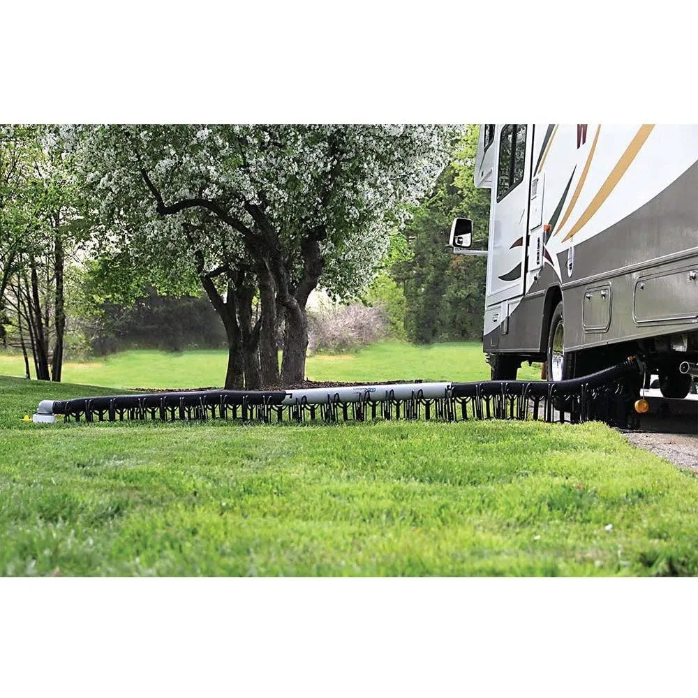 RV/Camping Trailer 20' Sewer Hose Support, Gravity Flow Drainage Technology, Telescoping Fold Up Design