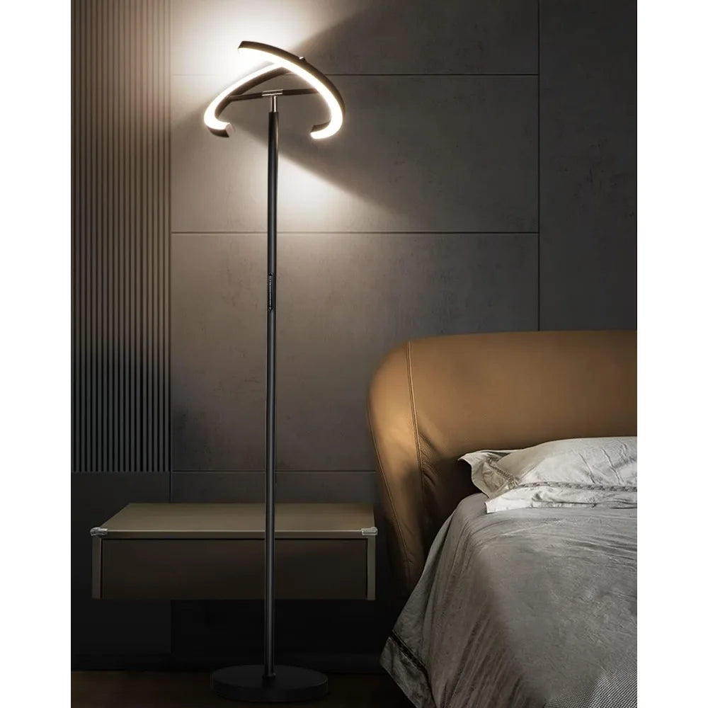 Modern Floor Lamp, Dimmable LED 20W, 3000-6000K, Touch & Remote Control