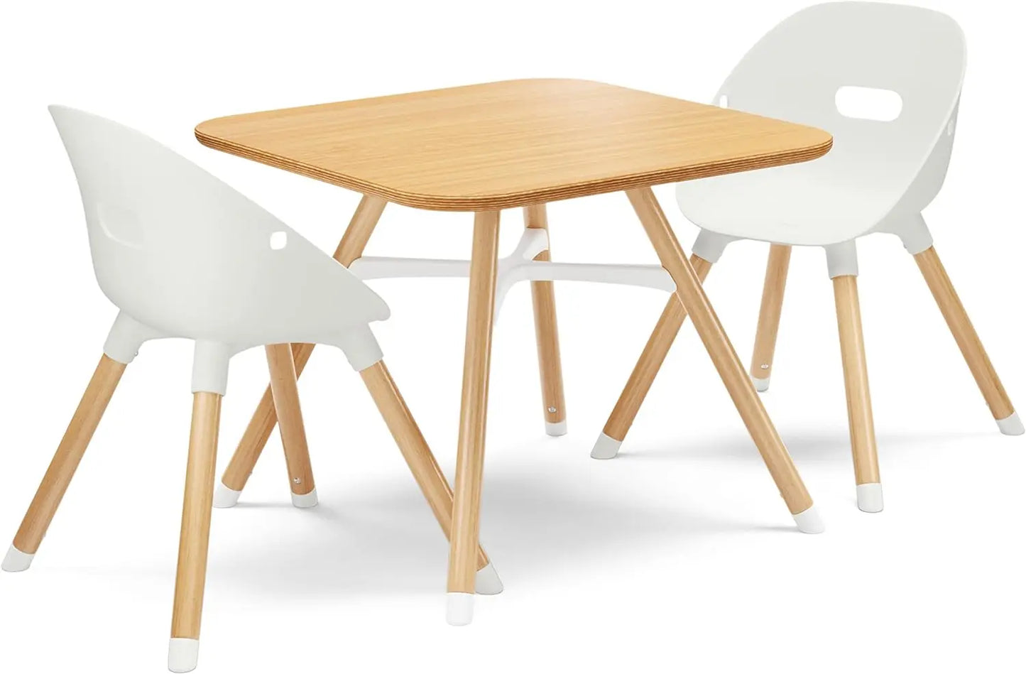 The Play Kit, Kids Table & Chair Set, Made with Sustainably Sourced Beech Wood, Non-Toxic Bucket Seats & No-Slip, Scuff-Free Legs