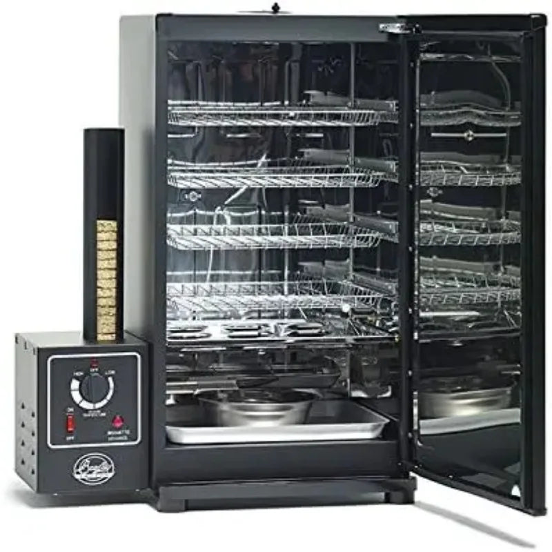 Natural Draft Vertical Electric Smoker 4 Rack, Smoke Diffuser System Keeps The Smoke Flowing