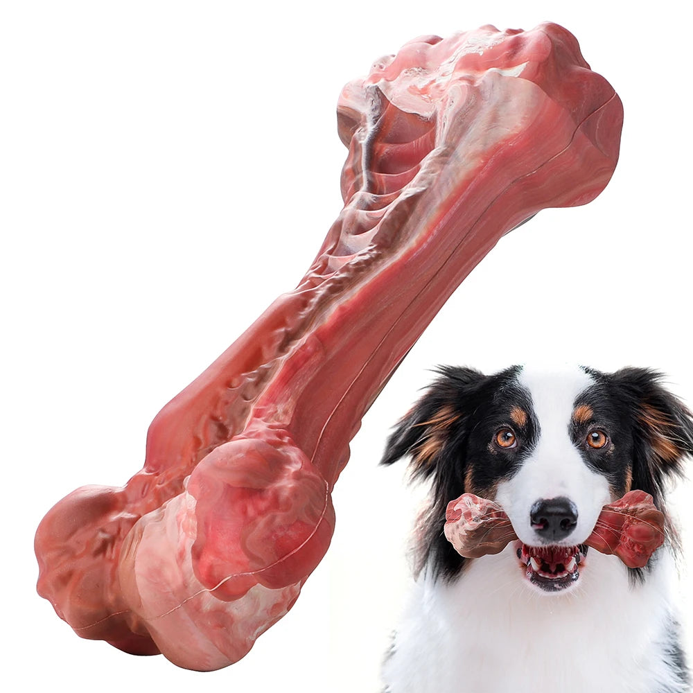 Bone-Shaped Dog Chew Toy for Aggressive Chewers, Made of Non-toxic Food-Grade Nylon, Helps Relieve Loneliness & Anxiety