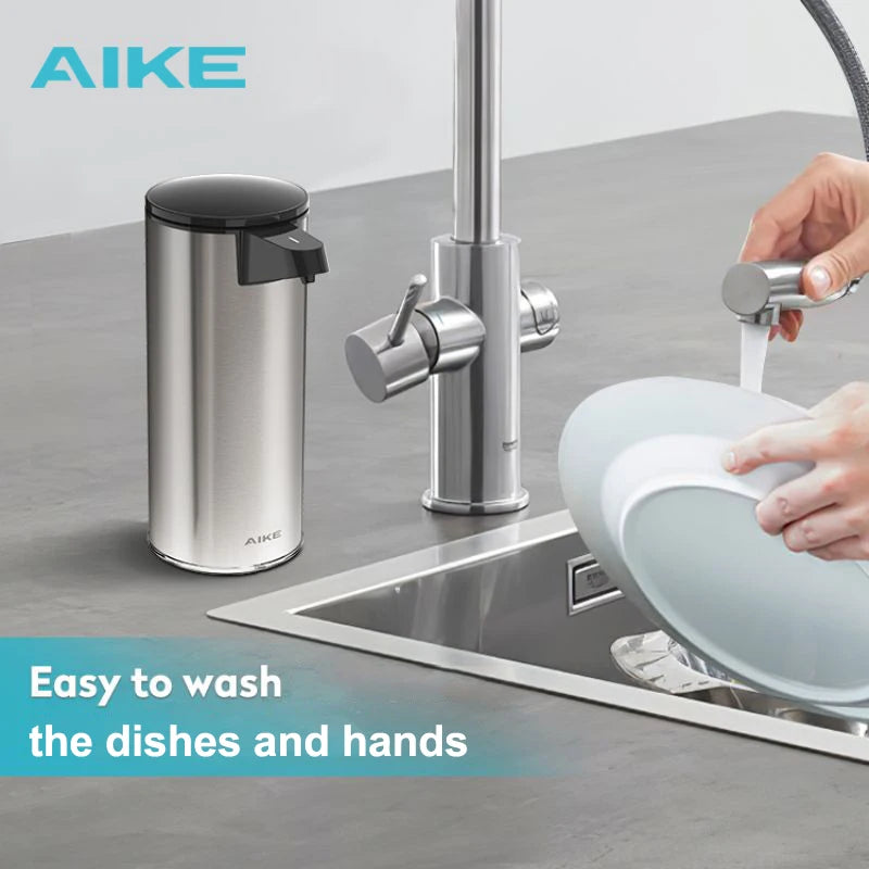 Stainless Steel Automatic Soap Dispenser with Built-In Lithium Battery & Type-C Charging Port for Kitchen Detergent & Bathroom Hand Soap