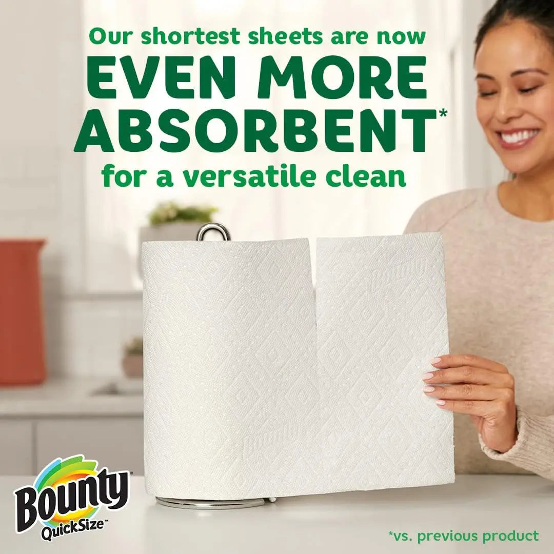 Quick Size Paper Towels, White, 16 Family Rolls