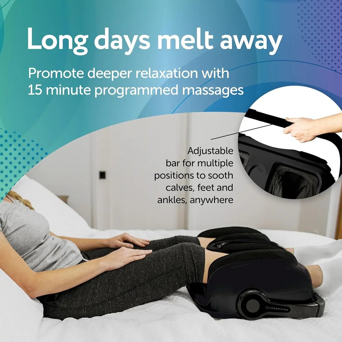 Shiatsu Massager with Remote, Complete Massage of Feet, Ankles & Calves, 5 Modes for Comfort, 4 Levels of Intensity & 2 Levels of Heat