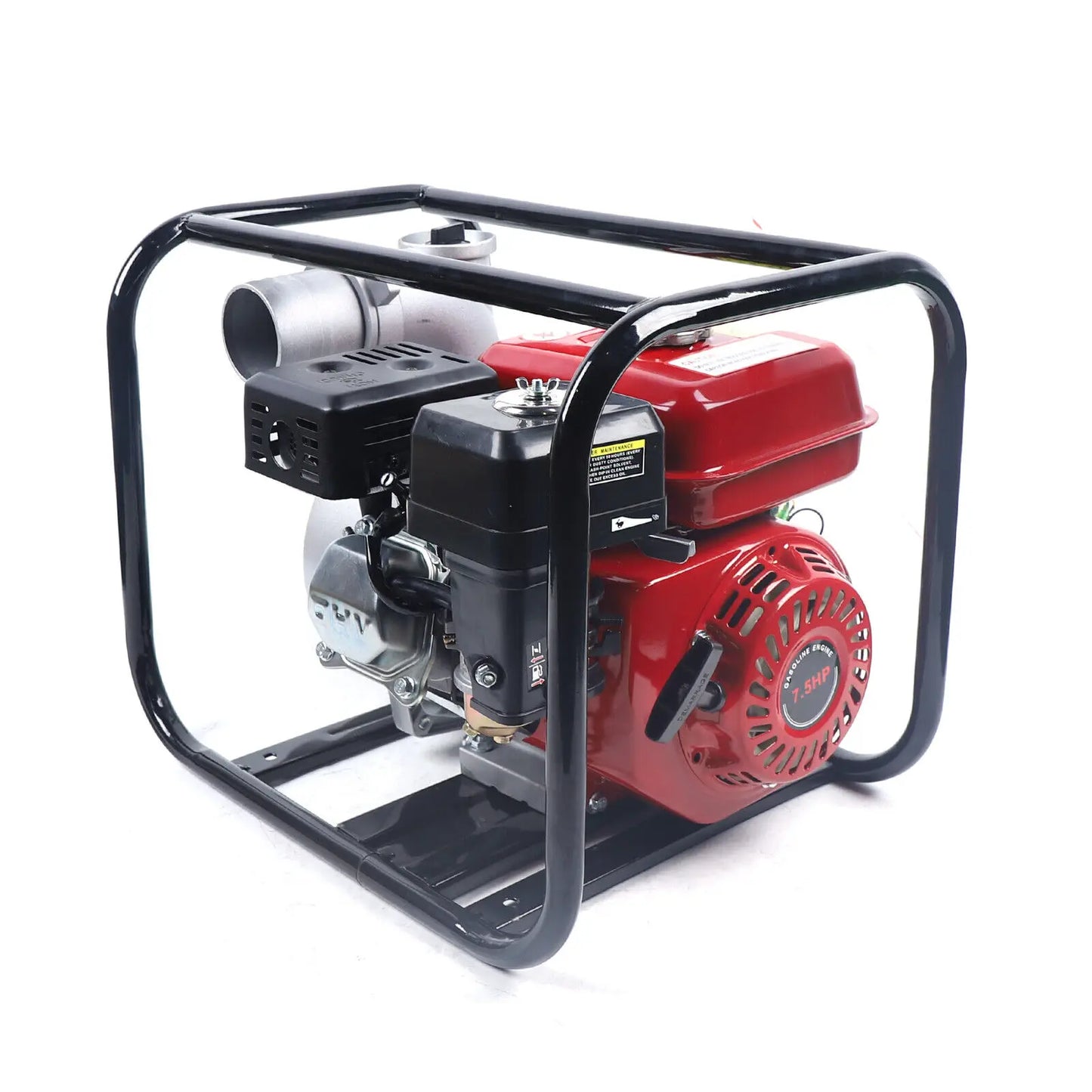 Portable Water Transfer Pump, 7.5HP Gas 4-Stroke Engine, 3" Diameter Intake & Outlet, Black Frame for Easy Carry, Pump Filter