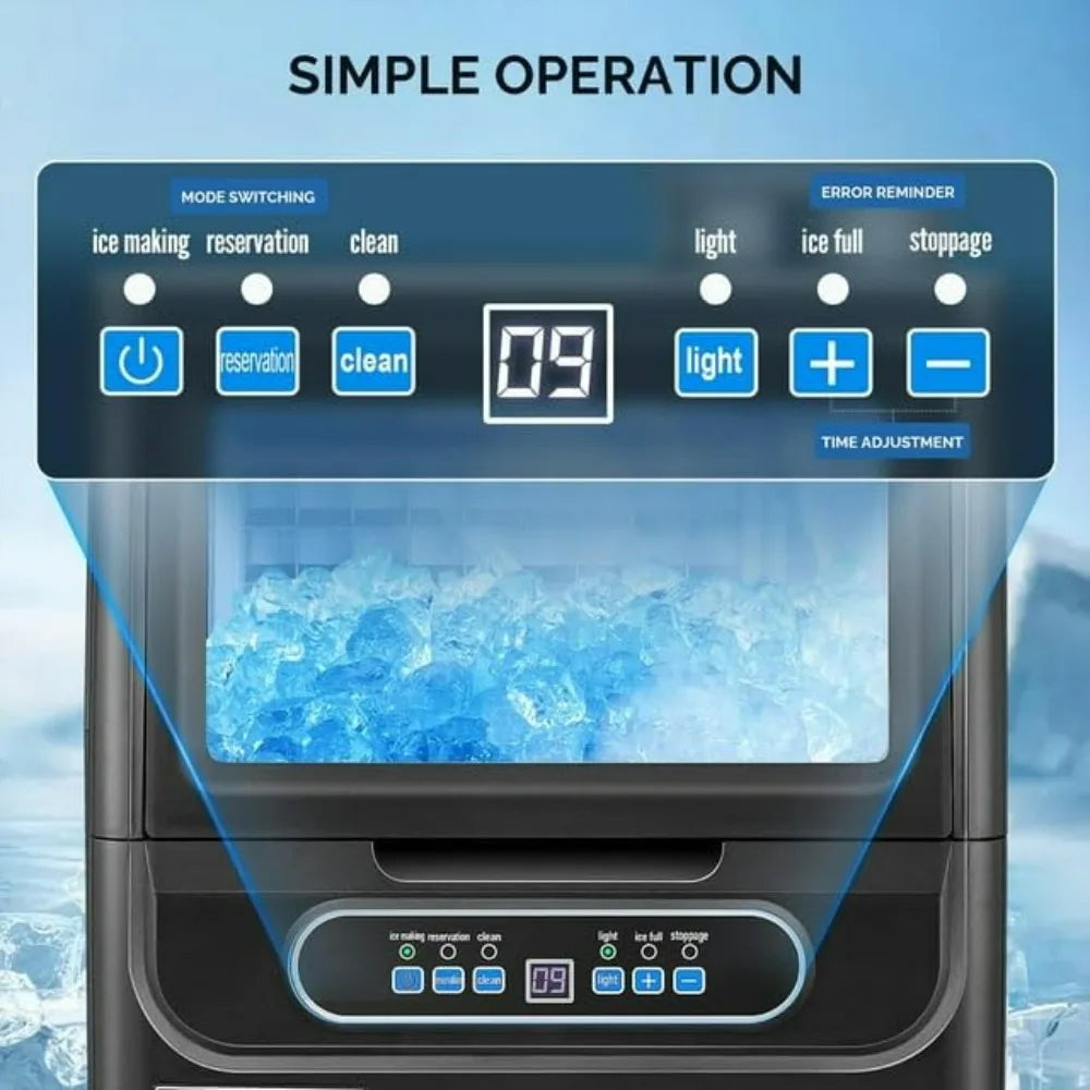 Countertop Ice Maker, Produces 90 lbs. or 70 lbs. of Ice in 24 Hours, 36 Ice Cubes Per Cycle, 2 Water Supply Methods & Water Filter