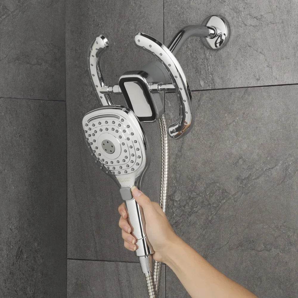 Magnetic Base Combo Shower Head with 6 Spray Settings, 72" Kink-Free Hose