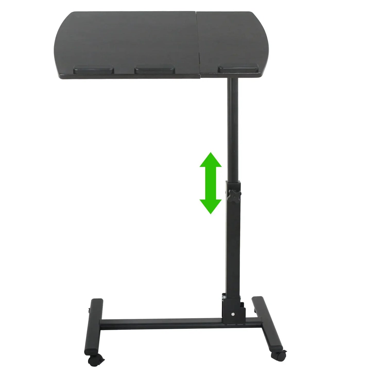 Rolling Laptop Stand with Adjustable Height, 360° Rotation & Tilt Tray