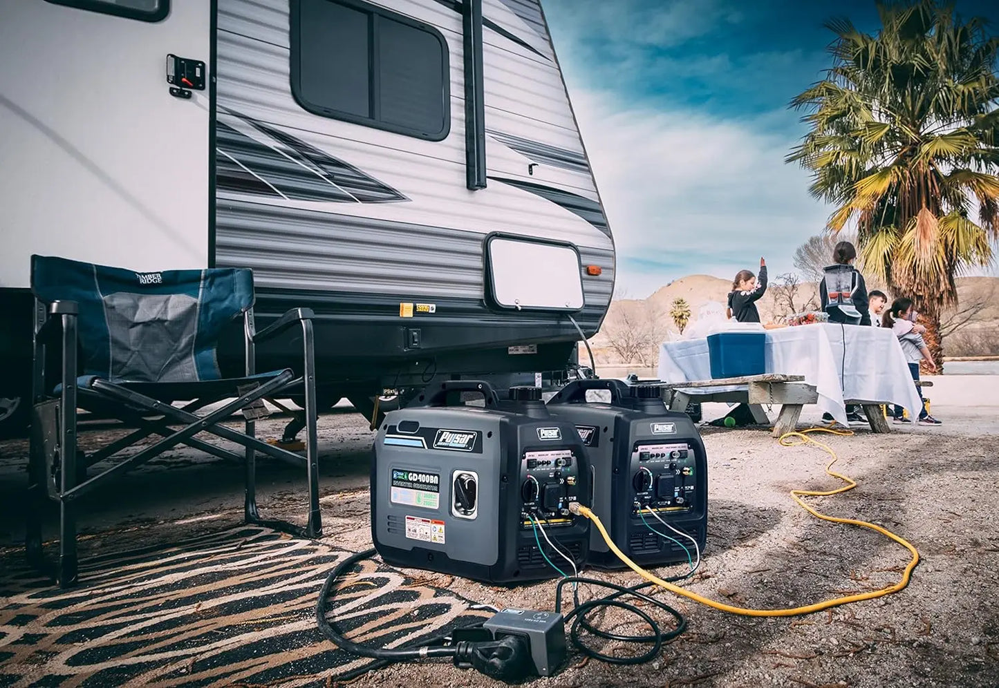 Portable 4000W Generator, Super Quiet, Runs on Gas or Propane