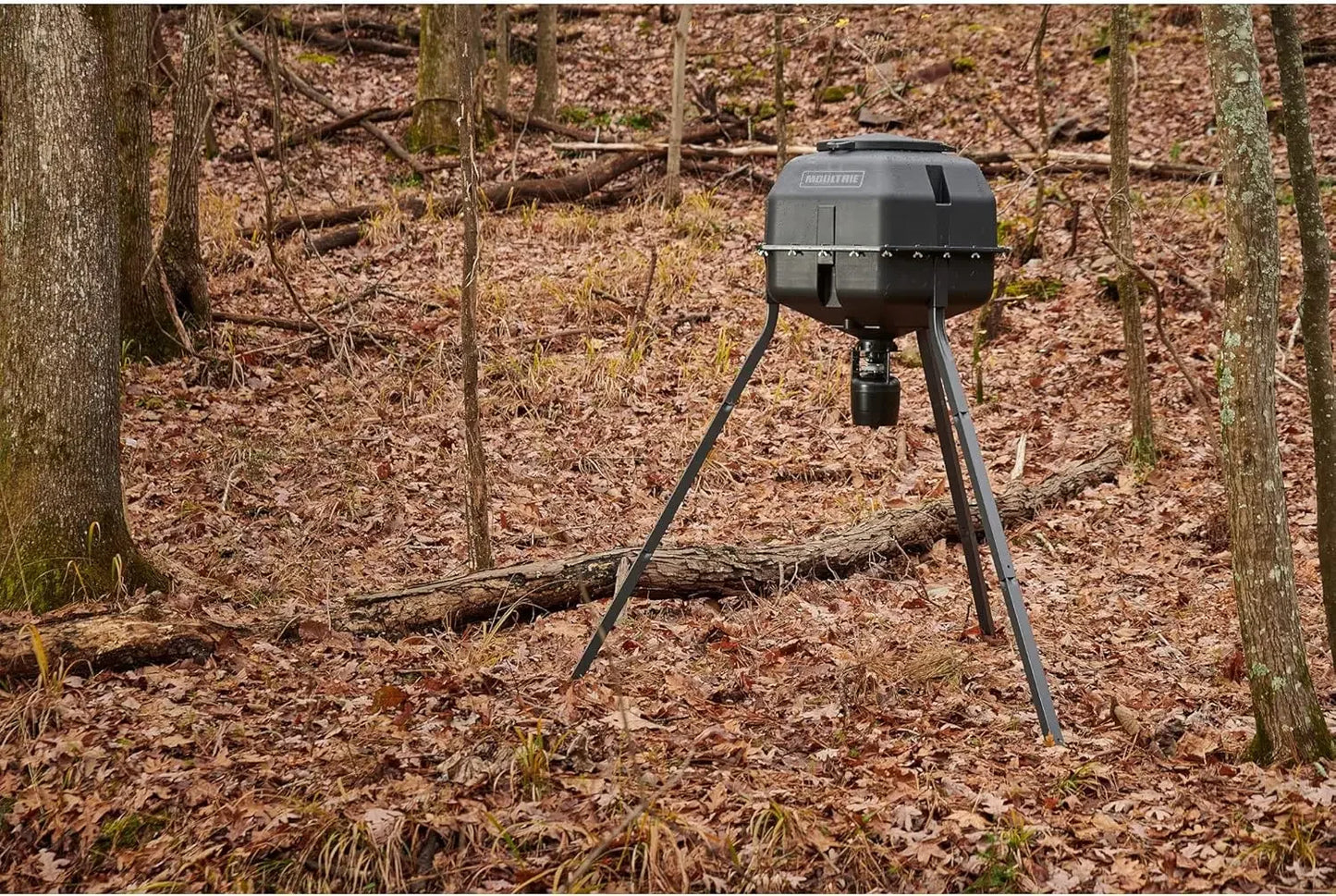 Deer Feeder Tripod 325 lbs. Capacity, Programmable Digital Timer, Hi/Med/Low Spin Cast Settings & Months of Maintenance-Free Feeding