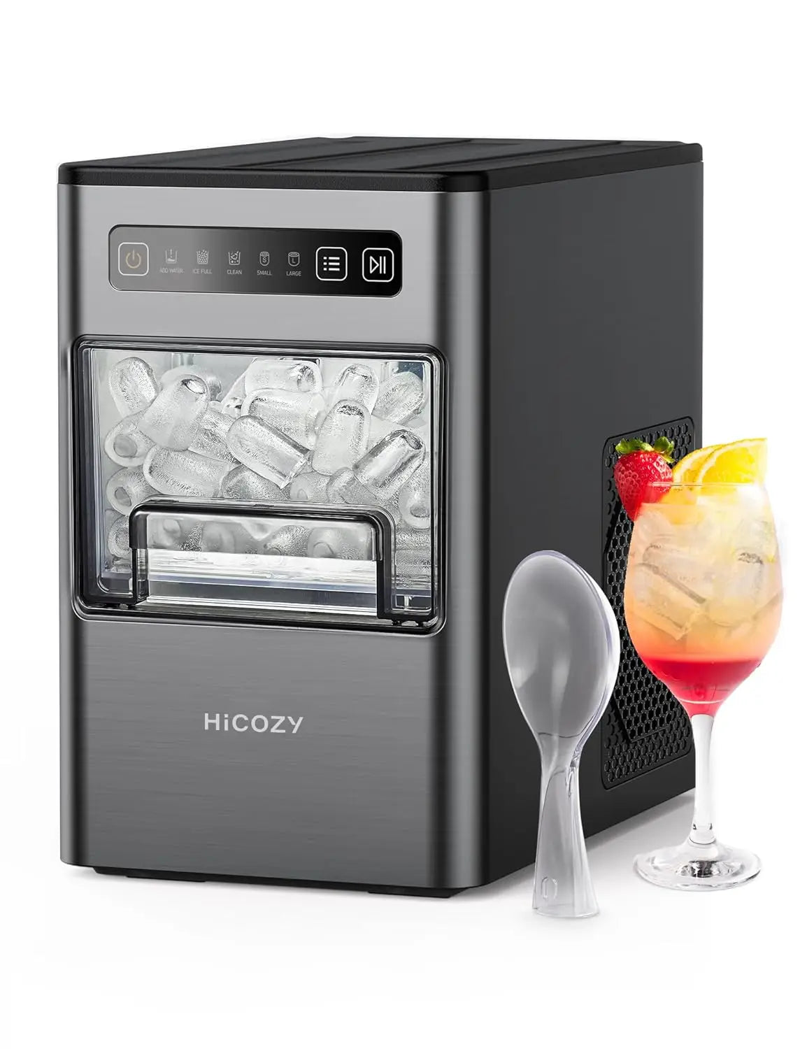 Self-Cleaning Countertop Ice Maker, Makes 24 lbs. in a Day, 2 Bullet Ice Cube Sizes, Pull-Out Tray, Space Saving Design