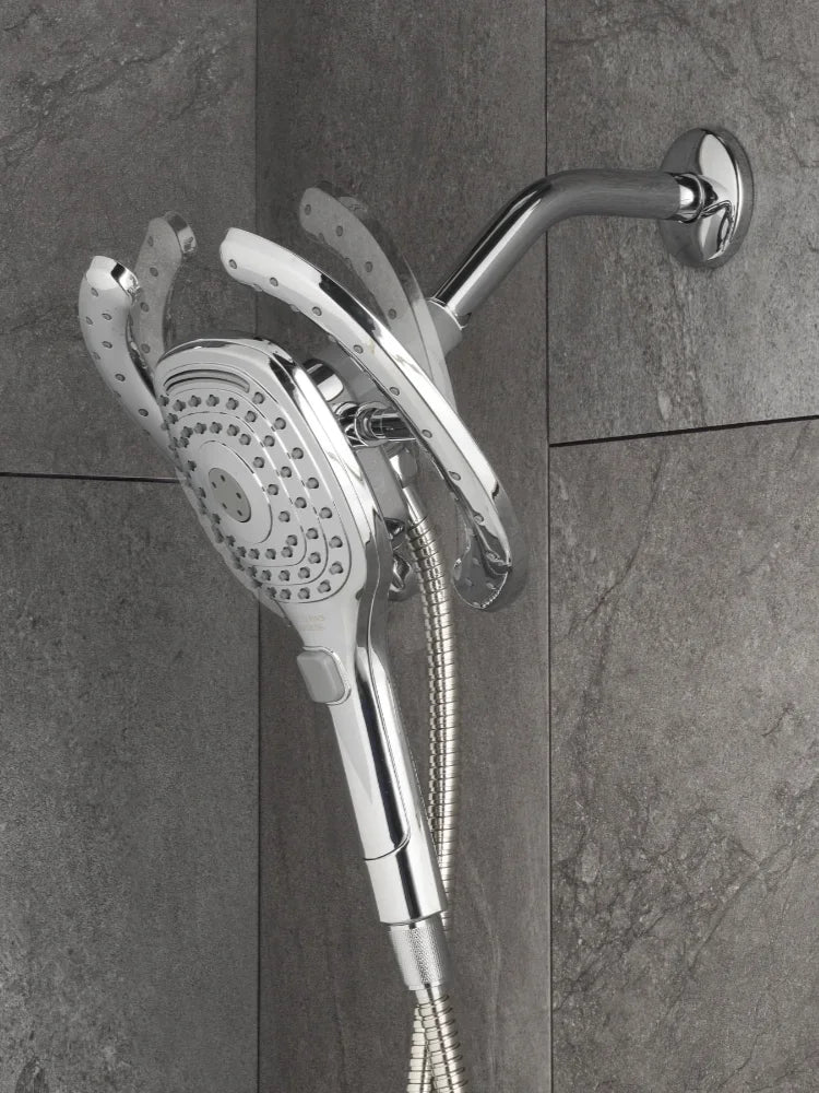 Magnetic Base Combo Shower Head with 6 Spray Settings, 72" Kink-Free Hose