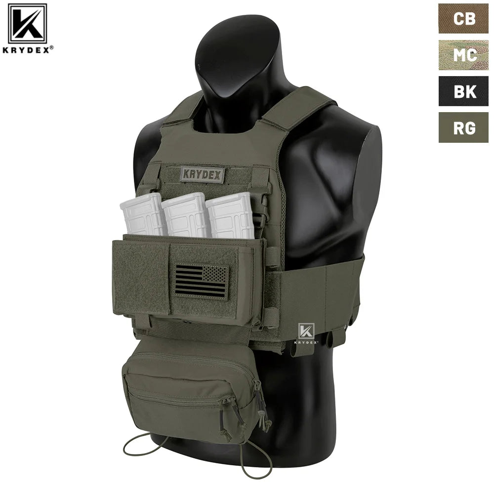 Low Vis Slick Plate Carrier Tactical Vest With Elastic Cummerbund